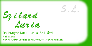 szilard luria business card